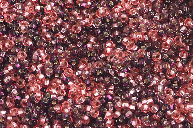 Czech Seed Beads 10/0 Silver Lined - Purple Shades