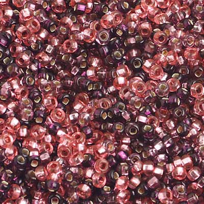 Czech Seed Beads 10/0 Silver Lined - Purple Shades