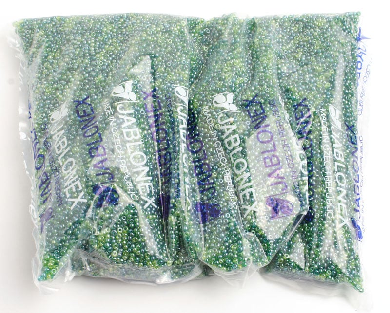 Czech Seed Beads 10/0 Transparent - Multi Shades