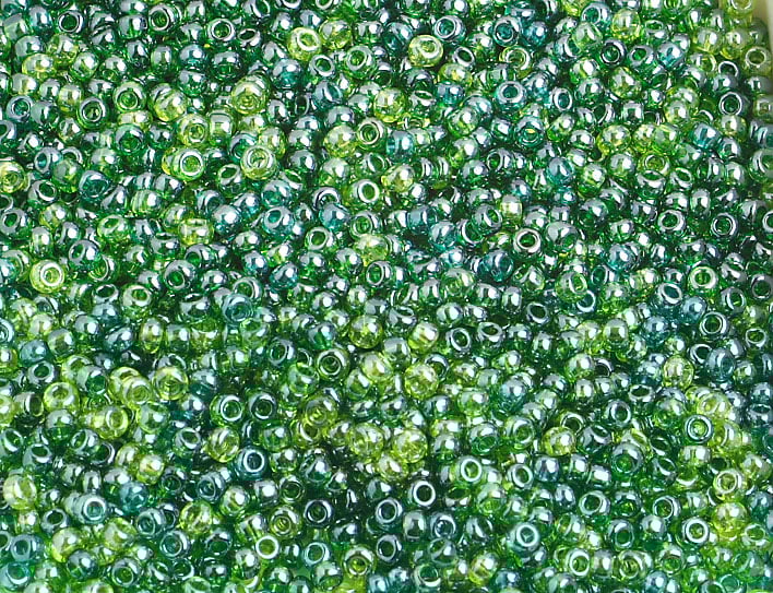 Czech Seed Beads 10/0 Transparent - Multi Shades