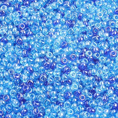 Czech Seed Beads 10/0 Transparent - Multi Shades