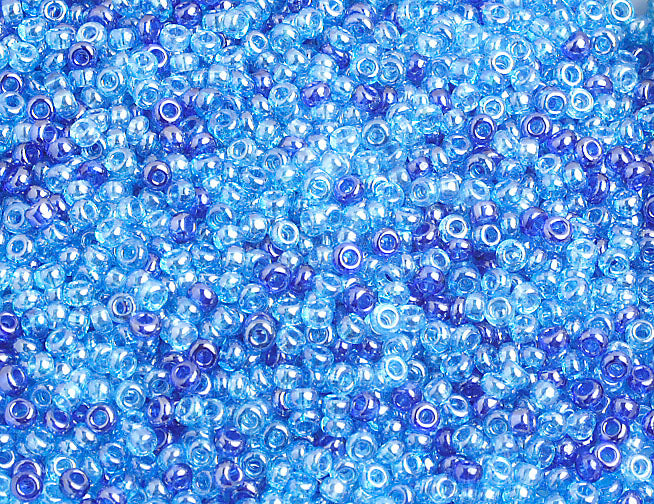 Czech Seed Beads 10/0 Transparent - Multi Shades