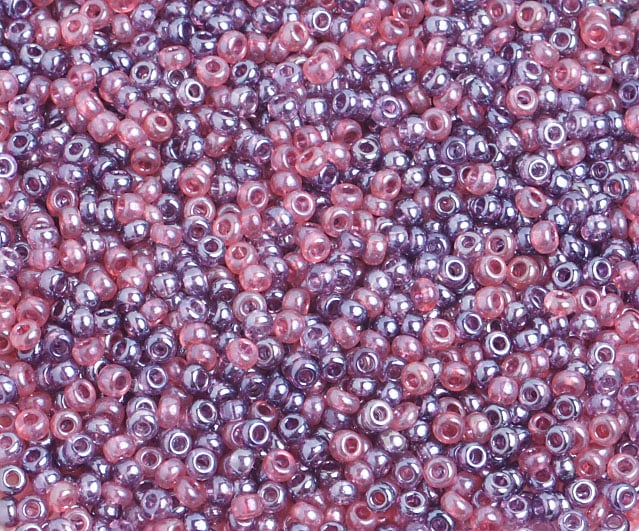 Czech Seed Beads 10/0 Transparent - Multi Shades