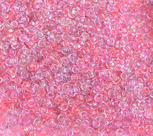 Czech Seed Beads 10/0 Transparent - Pink Shades
