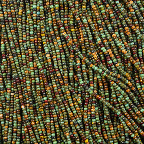 Czech Seed Beads 10/0 Opaque - Green Shades