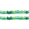 Czech Seed Beads 10/0 Transparent - Green Shades