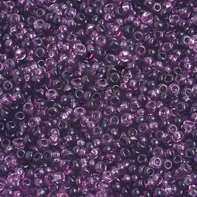 Czech Seed Beads 10/0 Transparent - Purple Shades