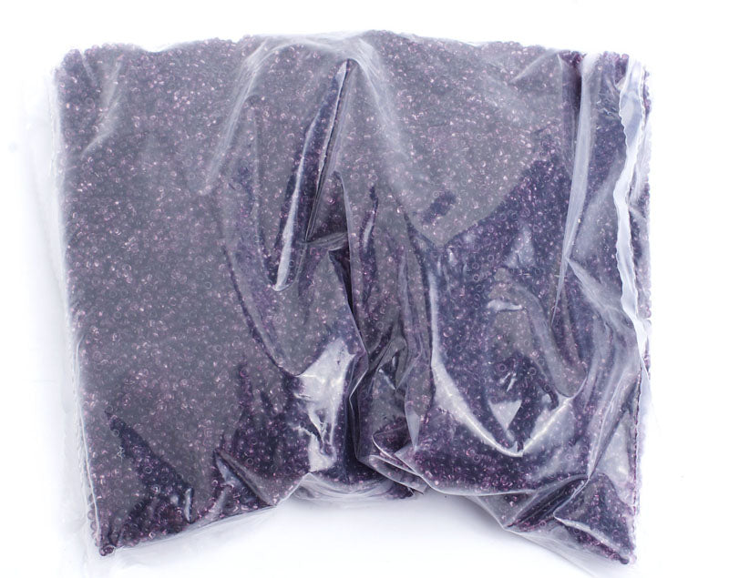 Czech Seed Beads 10/0 Transparent - Purple Shades