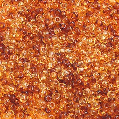 Czech Seed Beads 10/0 Transparent - Brown Shades