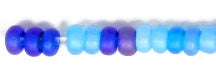 Czech Seed Beads 10/0 Transparent - Blue Shades
