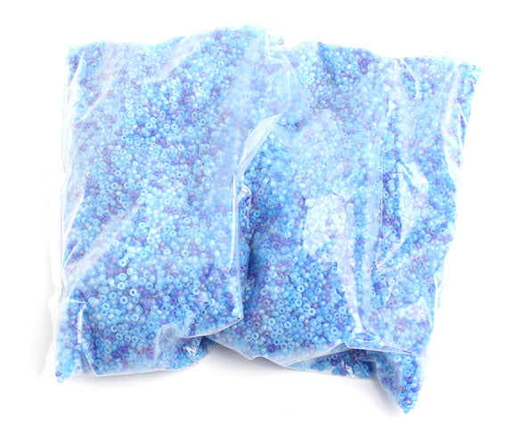 Czech Seed Beads 10/0 Transparent - Blue Shades