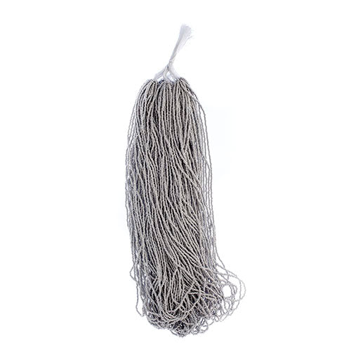 Czech Seed Beads 10/0 Metallic Silver Shades