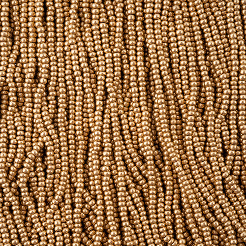 Czech Seed Beads 10/0 Metallic Gold/Copper Shades
