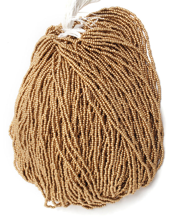 Czech Seed Beads 10/0 Metallic Gold/Copper Shades