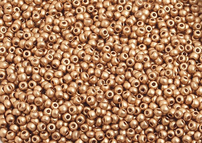 Czech Seed Beads 10/0 Metallic Gold/Copper Shades