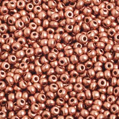 Czech Seed Beads 10/0 Metallic Gold/Copper Shades