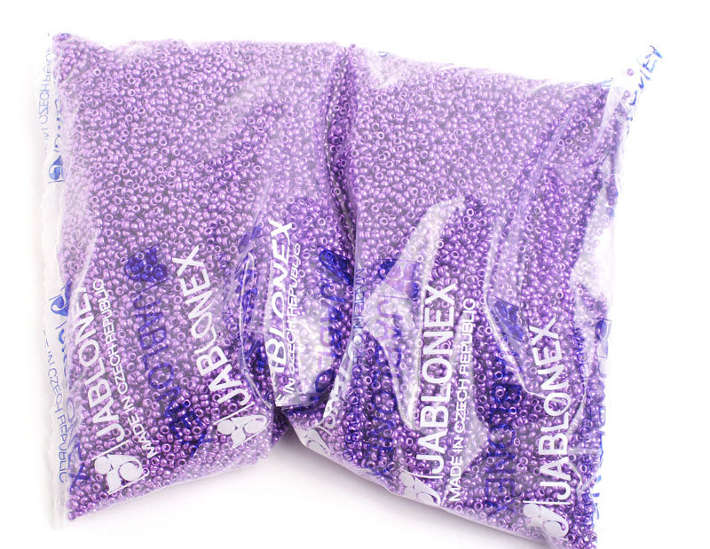 Czech Seed Beads 10/0 Metallic Pink/Purple Shades