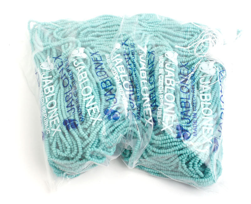 Czech Seed Beads 10/0 Opaque - Blue Shades