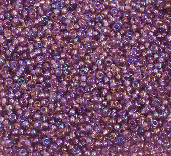 Czech Seed Beads 10/0 Transparent - Purple Shades