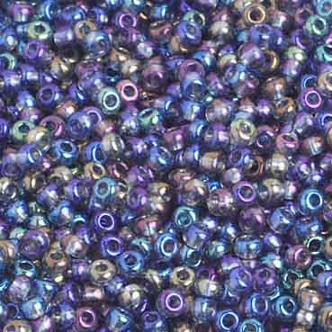 Czech Seed Beads 10/0 Transparent - Crystal/Grey Shades