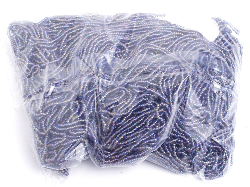 Czech Seed Beads 10/0 Transparent - Crystal/Grey Shades