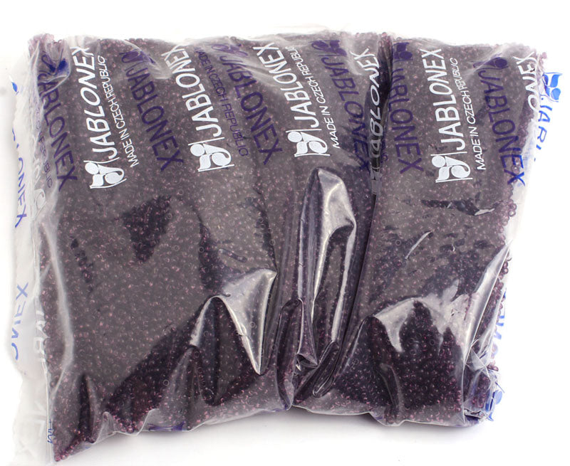 Czech Seed Beads 10/0 Transparent - Purple Shades