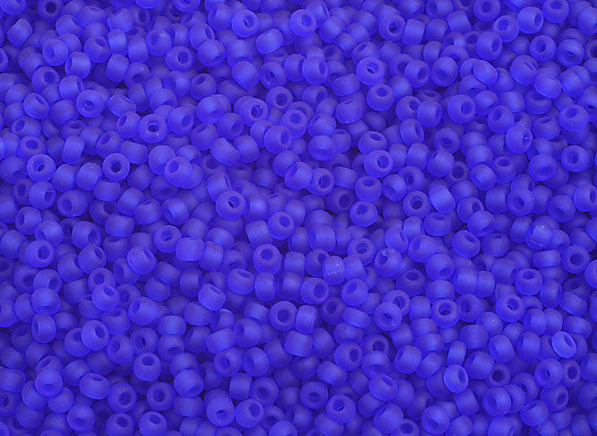 Czech Seed Beads 10/0 Transparent - Blue Shades