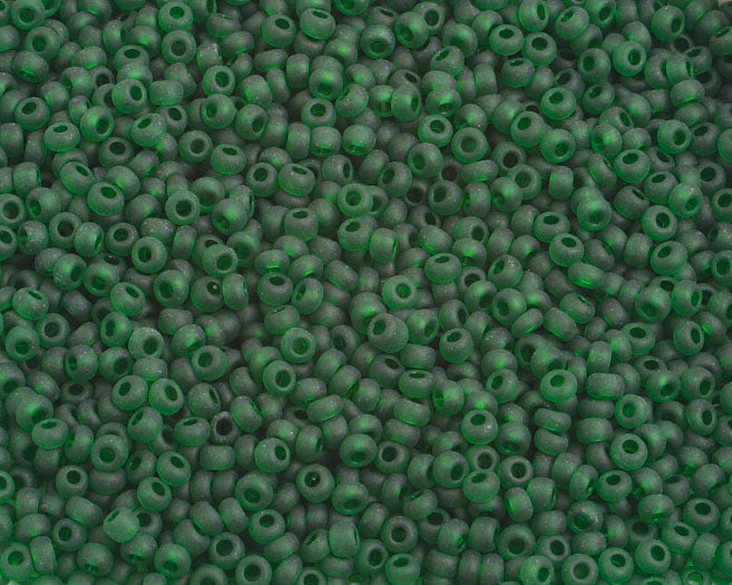 Czech Seed Beads 10/0 Transparent - Green Shades