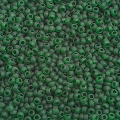 Czech Seed Beads 10/0 Transparent - Green Shades