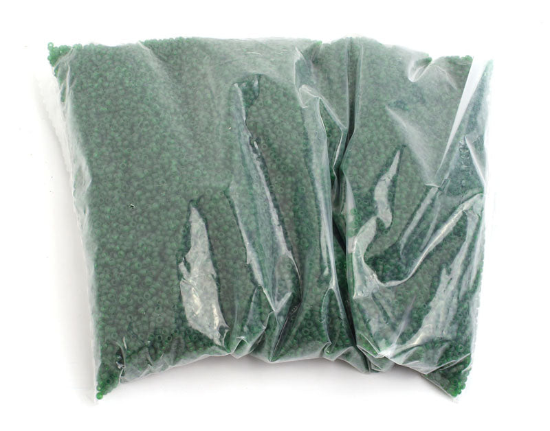 Czech Seed Beads 10/0 Transparent - Green Shades