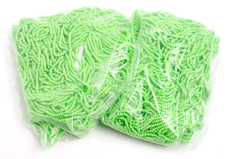 Czech Seed Beads 10/0 Opaque - Green Shades