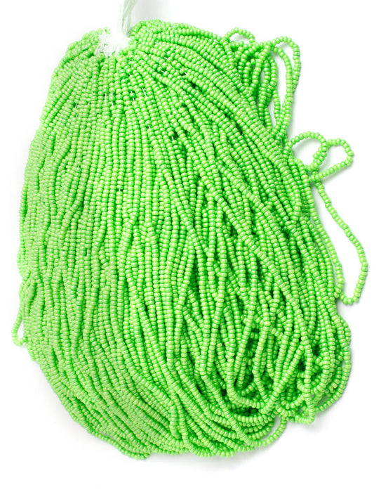 Czech Seed Beads 10/0 Opaque - Green Shades