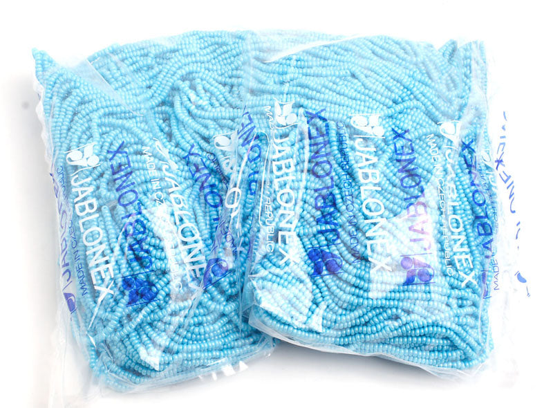 Czech Seed Beads 10/0 Opaque - Blue Shades