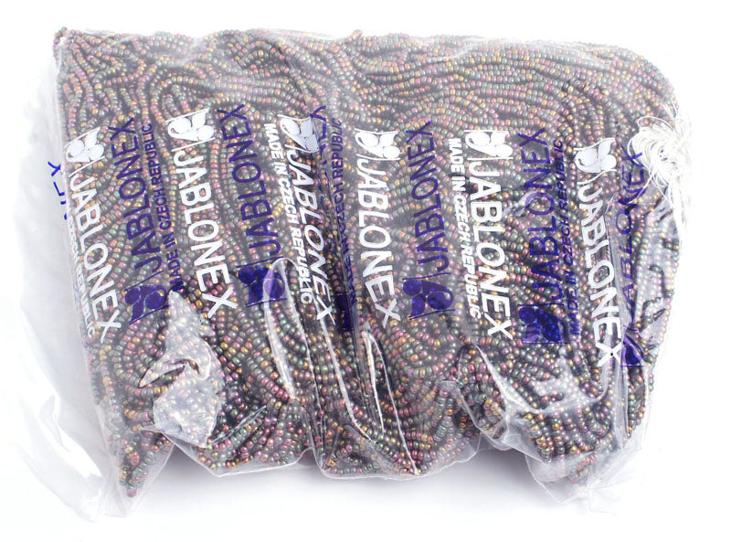 Czech Seed Beads 10/0 Metallic Gold/Copper Shades