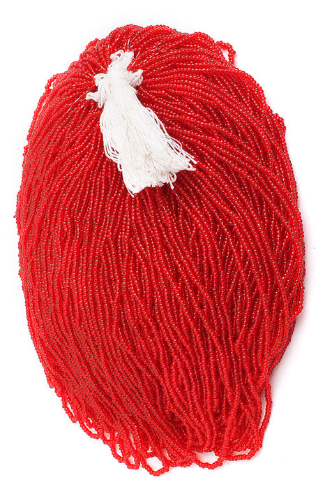 Czech Seed Beads 10/0 Transparent - Red Shades