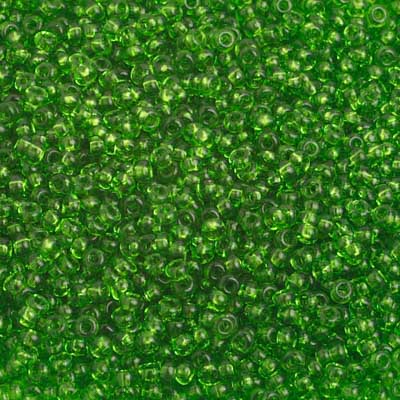 Czech Seed Beads 10/0 Transparent - Green Shades