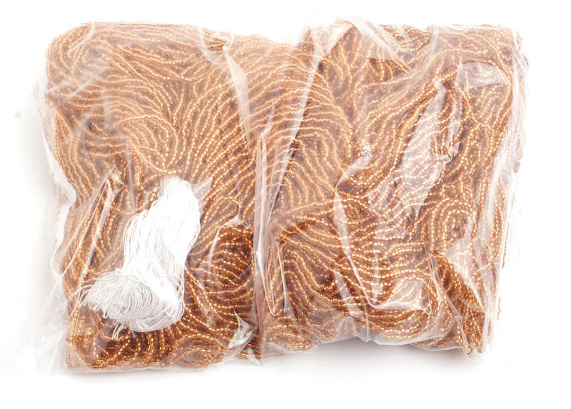 Czech Seed Beads 10/0 Color Lined Brown Shades