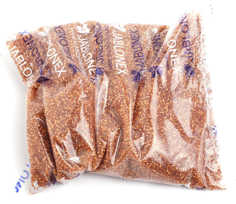 Czech Seed Beads 10/0 Color Lined Brown Shades