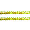 Czech Seed Beads 10/0 Color Lined Green Shades