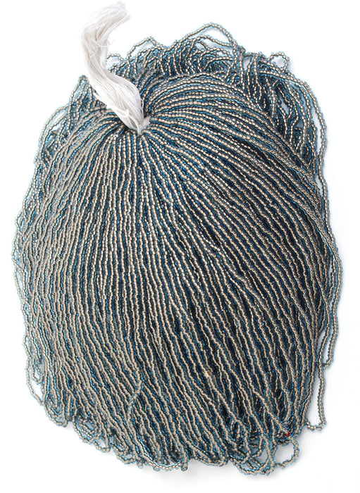 Czech Seed Bead 10/0 Aqua/Copperline Strung