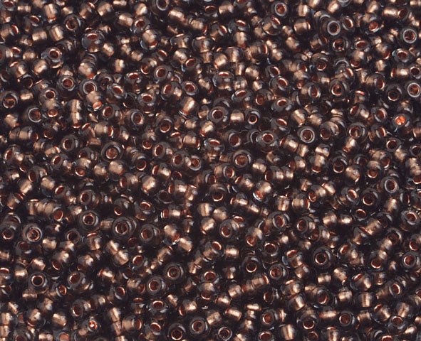 Czech Seed Beads 10/0 Color Lined Black/Grey Shades