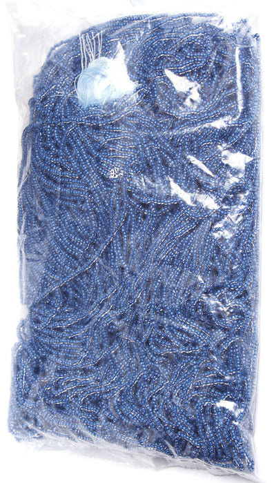 Czech Seed Beads 10/0 Color Lined Blue Shades