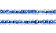 Czech Seed Beads 10/0 Color Lined Blue Shades