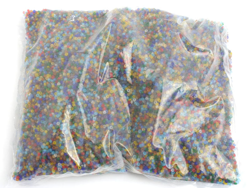 Czech Seed Beads 10/0 Silver Lined - Crystal/Multi Shades