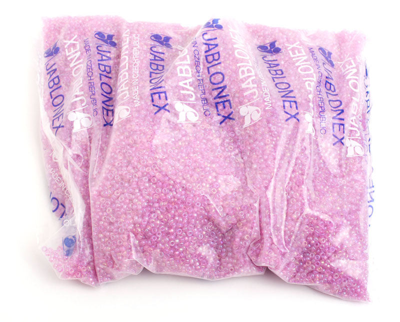 Czech Seed Beads 10/0 Transparent - Purple Shades