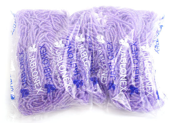 Czech Seed Beads 10/0 Transparent - Purple Shades