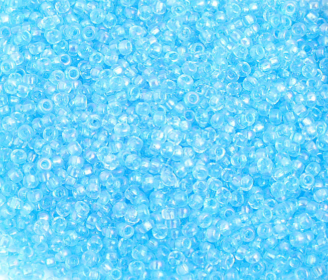 Czech Seed Beads 10/0 Transparent - Blue Shades