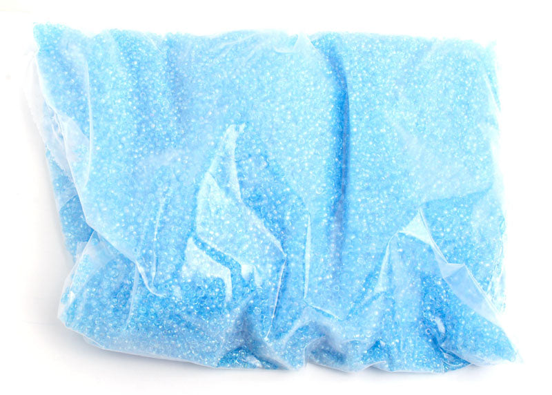 Czech Seed Beads 10/0 Transparent - Blue Shades
