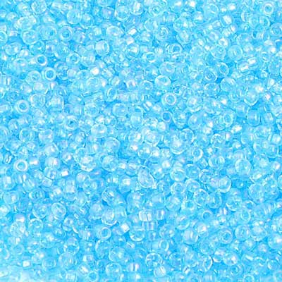 Czech Seed Beads 10/0 Transparent - Blue Shades