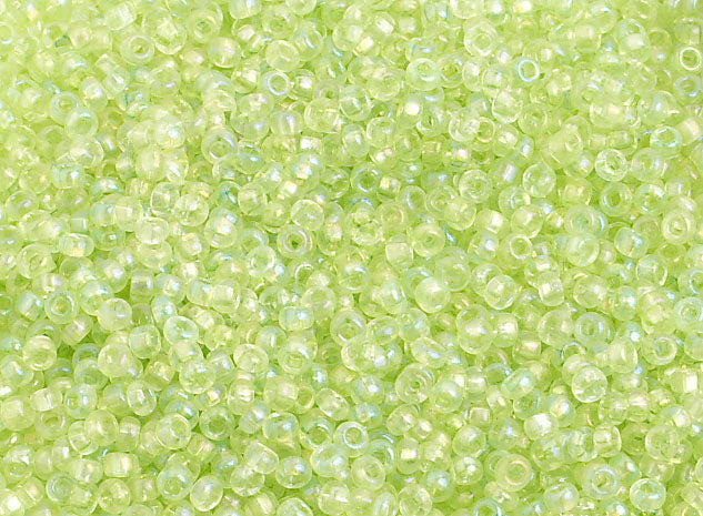 Czech Seed Beads 10/0 Transparent - Green Shades